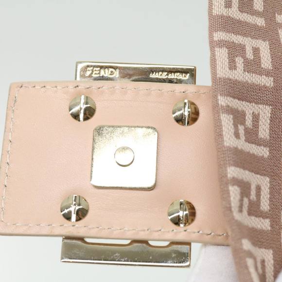 FENDI Zucchino Canvas Shoulder Bag Pink Auth rd2782 - Picture 10 of 10